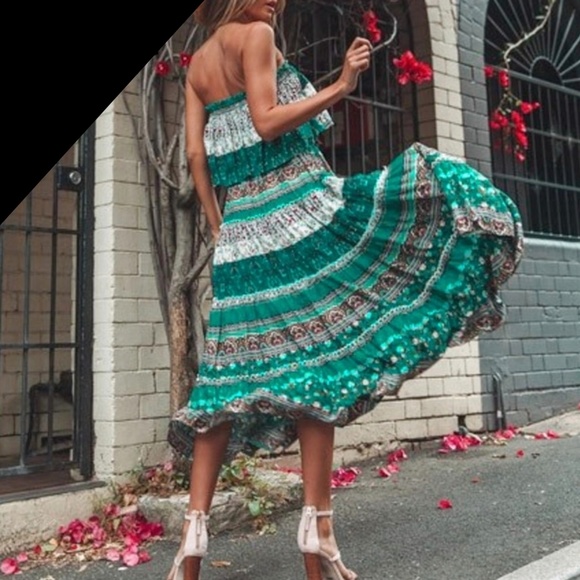 BOHO | Green Bohemian Two-Piece Outfit- 669 - Picture 8 of 8